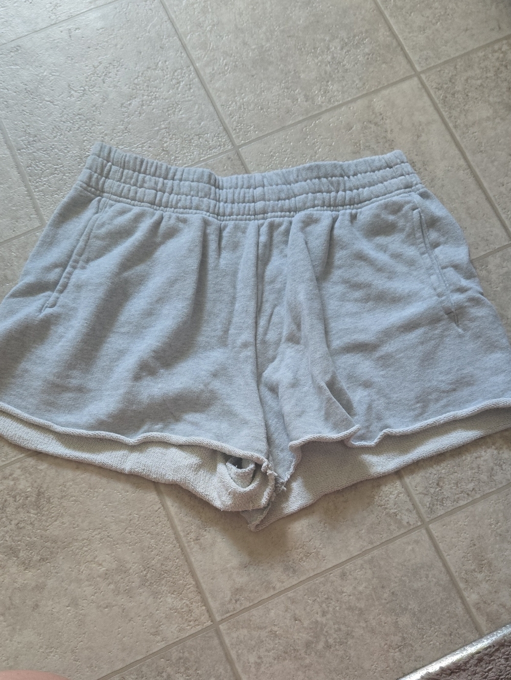 aerie Light Gray Cozy Athletic Lounge Shorts